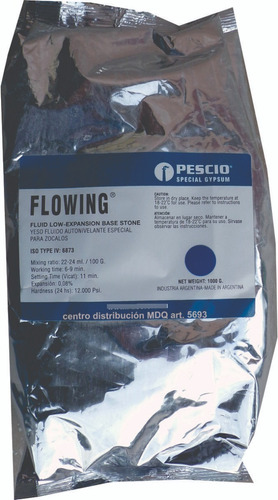 Mecanico Dental Yeso Pescio Flowing Azul 15 Kg.