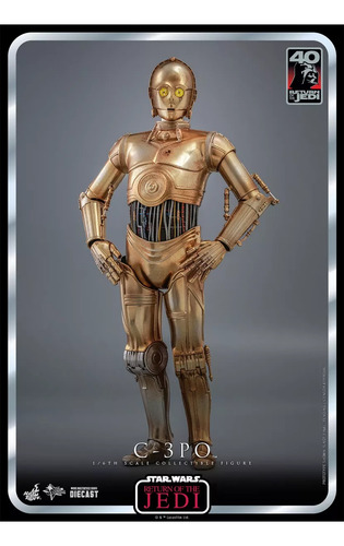 Boneco C-3po Star Wars Hot Toys Action Figure Yoda Darth Obi