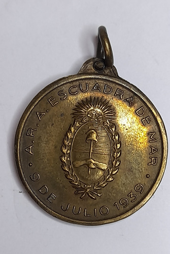Medalla A.r.a Escuadra De Mar Año 1939 Bronce 32  Mm