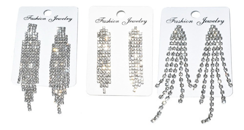 Pack Cinto Tresher Elastizado Cuadrada Strass + Aros Lluvia Plateado Lisa Único