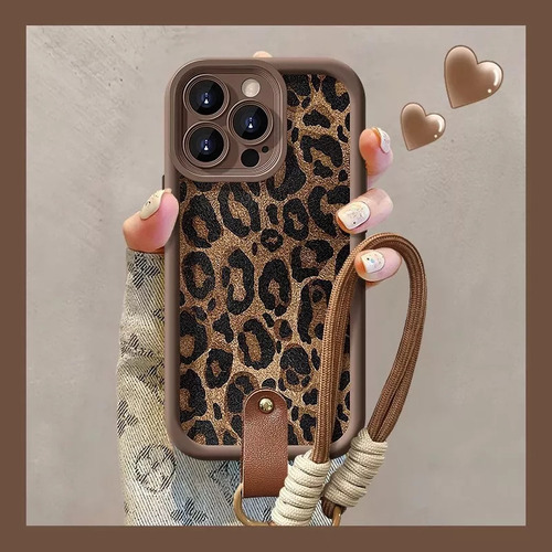 Ye Capa Cordão Com Estampa Leopardo Para iPhone 16