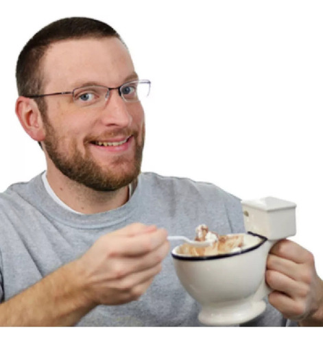 Taza De Cerámica Bowl En Forma De Inodoro Wc Envío Gratis