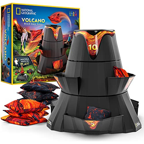 Volcano Bean Bag Toss Game For Kids - Kids Cornhole Gam...