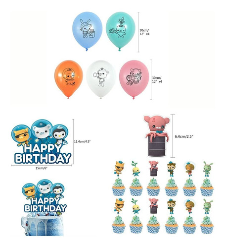 Birthday Party Supplies For Octonauts Includes Banner, 6 Swi