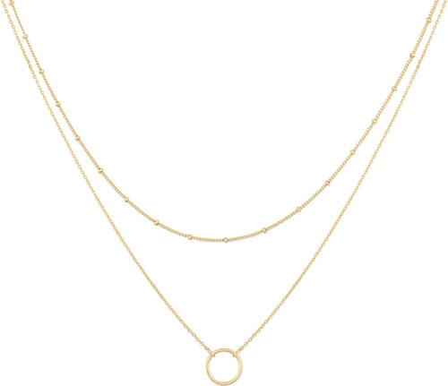 Collar De Corazón De Capas De Mevecco Colgante Hecho A Mano