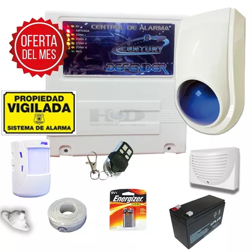 Kit Alarma Casa Domiciliaria Sensores Sirena Control Remoto