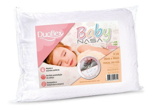 Travesseiro Visco Elástico Nasa Infantil Baby Duoflex