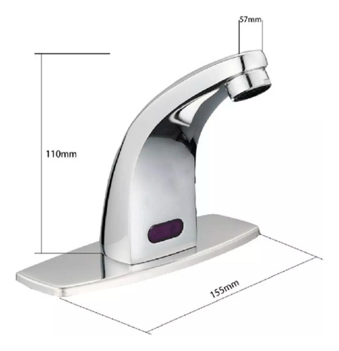 Llave Monomando Lavamanos Moderno Sensor Infrarrojo