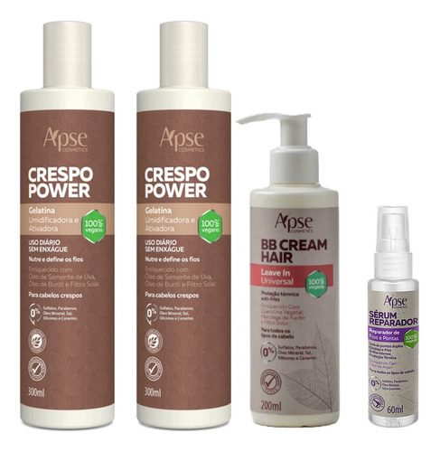 Apse Bb Cream E Sérum Reparador E 2 Crespo Power Gelatina