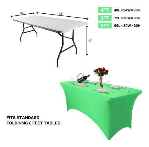Mantel Elástico 4ft Para Mesa Rectangular Protector De Event