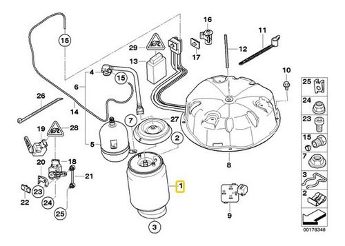 Bolsa De Aire Suspension Trasera Bmw X5 2000 &