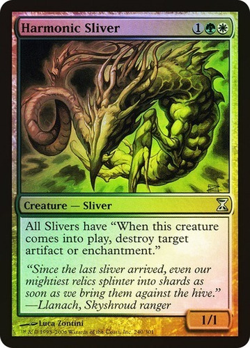 Magic Mtg Harmonic Sliver - Time Spiral (foil)