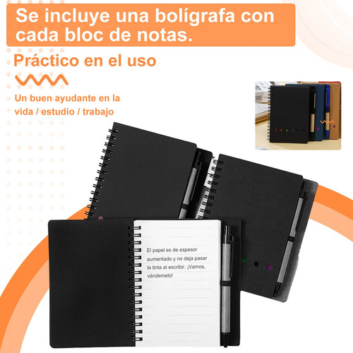 Libreta Ecológica Con Notas Adheribles, 12 Piezas