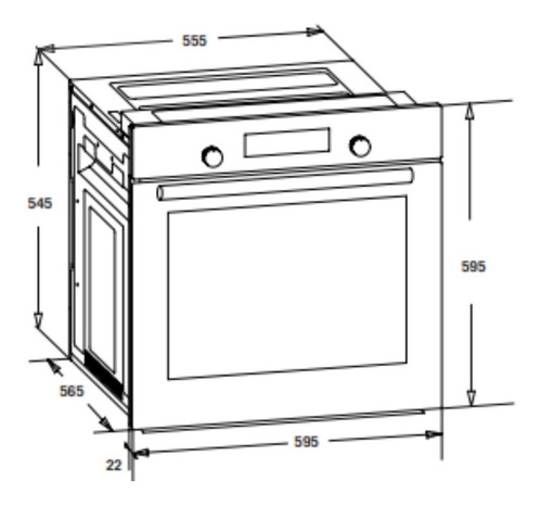 Imagen 2 de 2 de Horno Empotrable Eléctrico Franke Spar Gn 82 60l Inoxidable