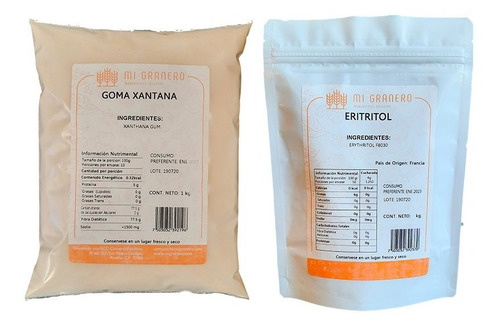 Imagen 1 de 6 de Eritritol Y Goma Xantana 1 Kilogramo