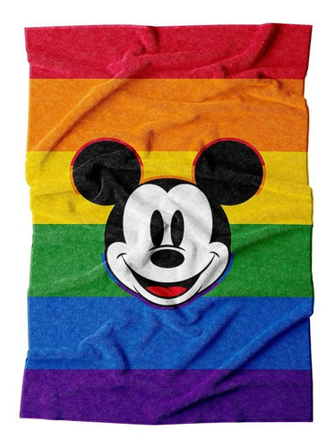 Toalla Premium Grande Y Ligera Para Baño Disney Providencia Color Naranja Mickey Pride