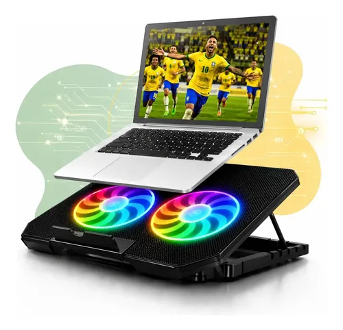 Suporte Notebook Base Led Refrigerada Ventilação Silenciosa Cor P...