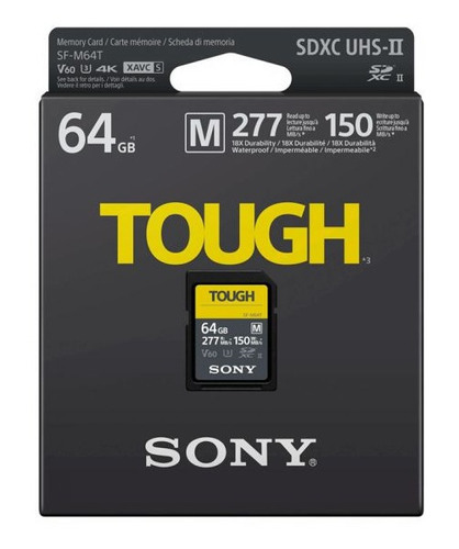 Tarjeta De Memoria 64gb Sd 277 Mb/s Tough Sony