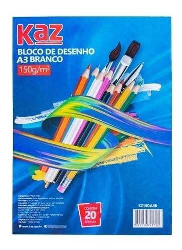 Bloco Desenho Canson Folha De Papel A3 150g 20 Unidades