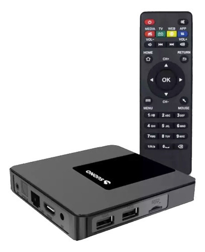 Android Tv Box Suono 4k 2gb Ram 16 gb Rom 60 Fps + Control remoto Color negro