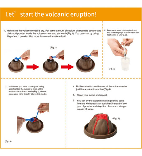 P Experimento Químico Físico De Erupción Volcán Educativo Ki
