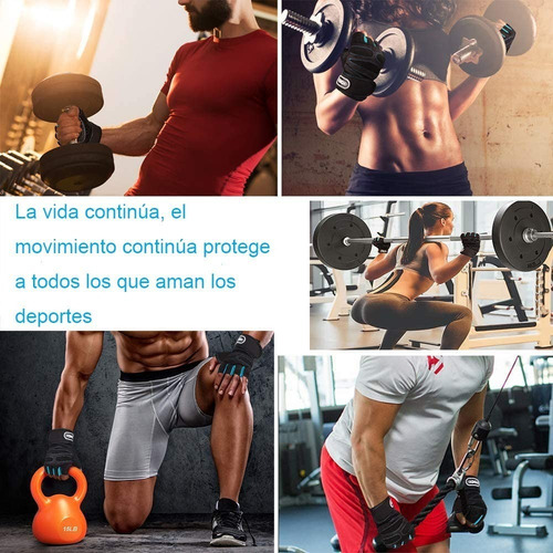 Imagen 10 de 10 de Guantes Gym Deportivos Con Muñequera Antideslizante Unisex