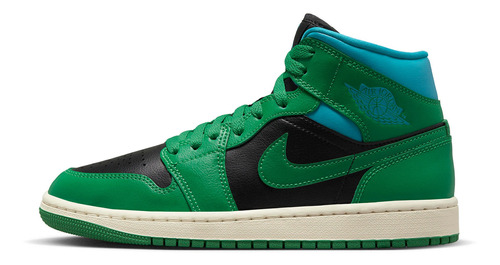 Zapatillas Jordan 1 Mid Lucky Green Aquatone Bq6472_033   