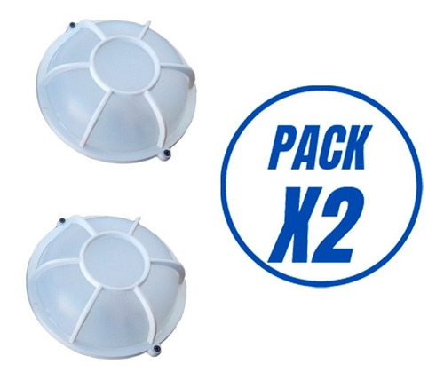 Imagen 1 de 8 de Pack X2 Lampara Aplique Tortuga Exterior Redonda Pvc E27