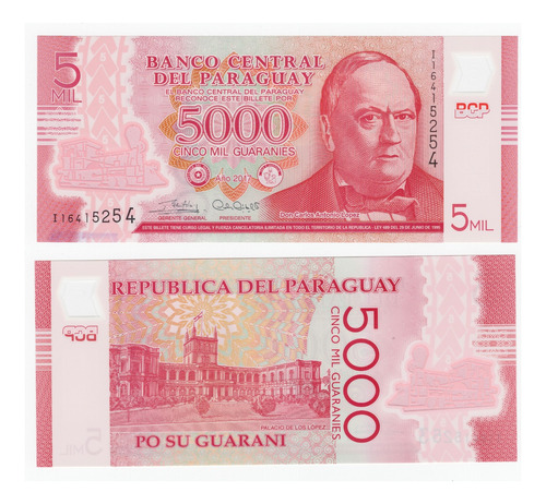 Paraguay - Billete 5000 Guaraníes 2017 - Polímero - Unc