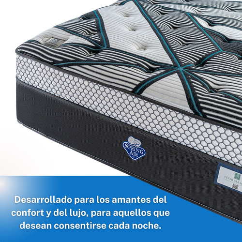 Colchón Queen Size Spring Air Four Seasons Atelier Color Gris oscuro
