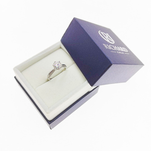 Imagen 2 de 8 de Argollas De Matrimonio Oro B Plata Diamante Ajustable Rms42