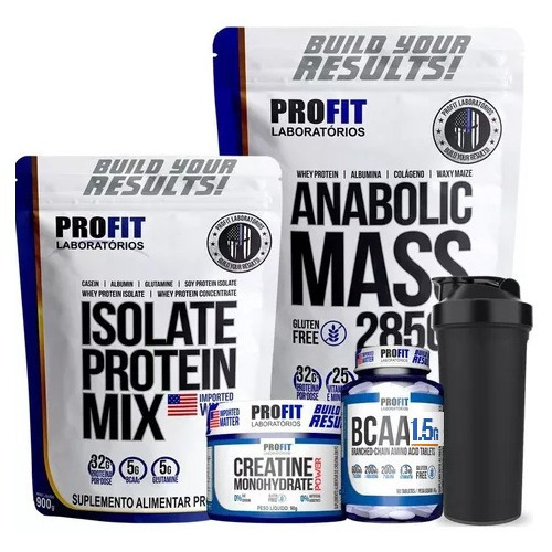 Whey Protein Isolate Mix + Anabolic Mass + Cretina  + Bcaa