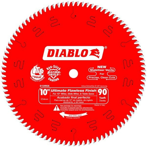 Disco Diablo 10 90 Teeth Fine Cut - E.o Color Red