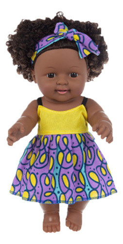 Brinquedo De Vinil Black Baby Cute Curly De 30 Cm, Boneca Re