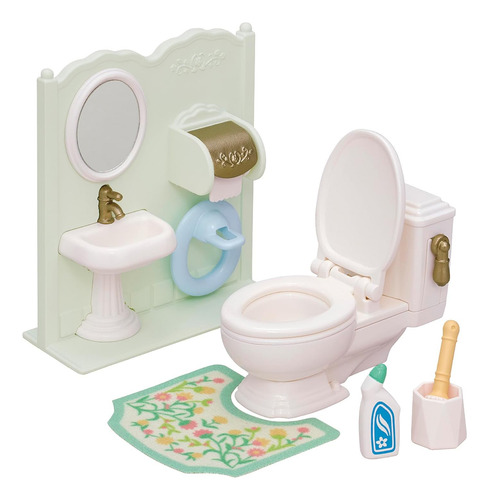 Muebles Miniatura Sylvanian Families Set De Baño Miniaturas