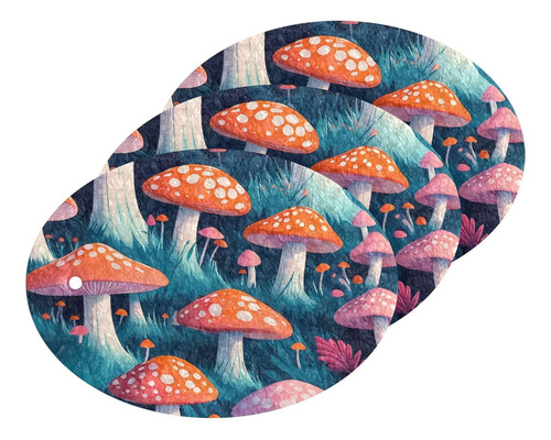 Esponjas Para Fregar Con Forma De Hongos, 3 Ud