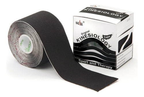 Cinta Tape Kinésico 5cm X 5mt Colores / Tennom Color Negro