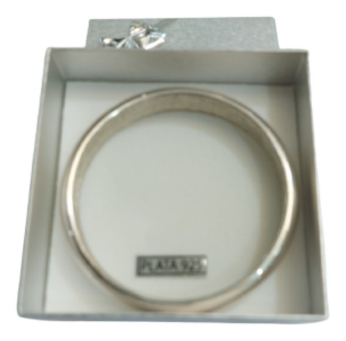 Imagen 5 de 10 de Pulsera Esclava Mediacaña Plata 925 11 Mm Garantía El Trust