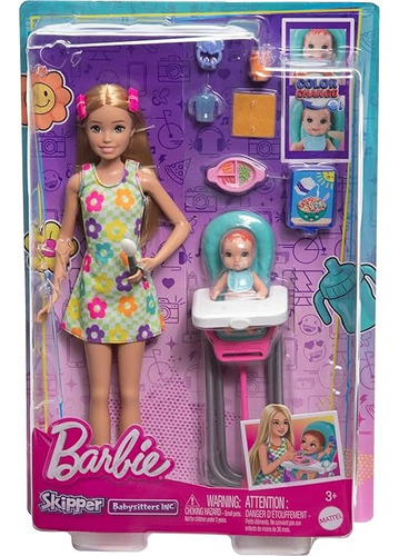 Barbie Skipper Babysitters Playset Cadeirão Mattel