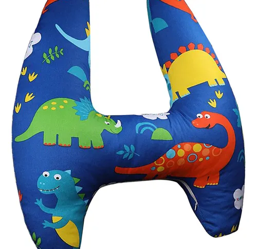 La Almohada De Viaje Para El Asiento Trasero Dinosaurio Azul