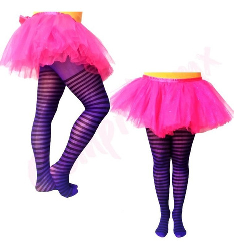 Pantimedia Media Rayada Disfraz Hallowen Lolita Kaiwa Limon