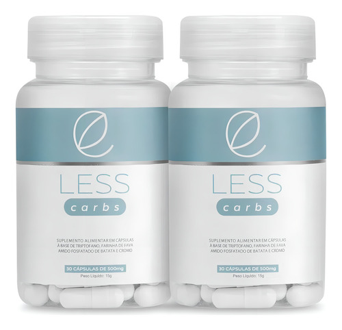 Inhibidor de carbohidratos Lesscarbs, 60 días, 60 cápsulas, sabor sin sabor