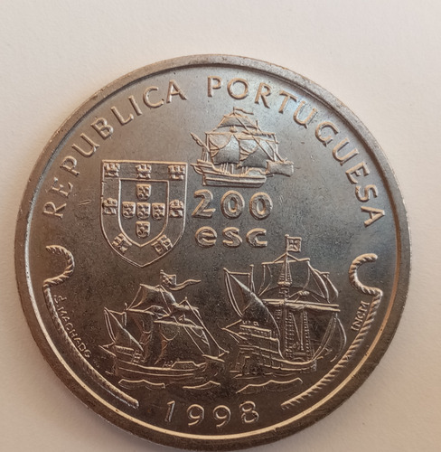 Moeda 200 Escudos, Vasco Da Gama, De 1998 - Portugal. Sob (Usado)