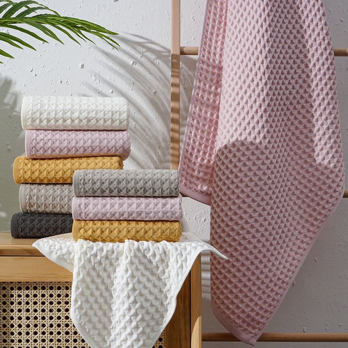 Toalla De Baño De Algodón Waffle 70x140cm