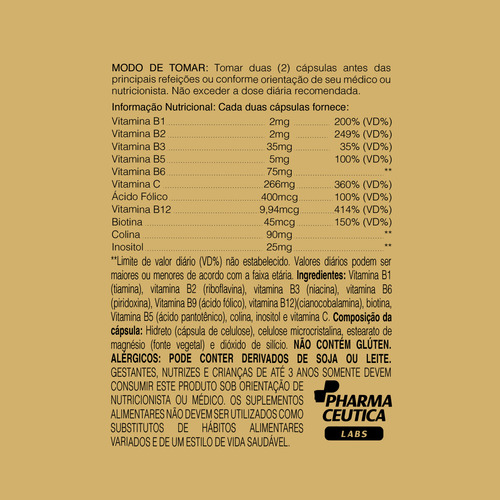 B 50 Dr Botanico 60 Cápsulas Vitaminas Do Complexo B Sabor Sem Sabor