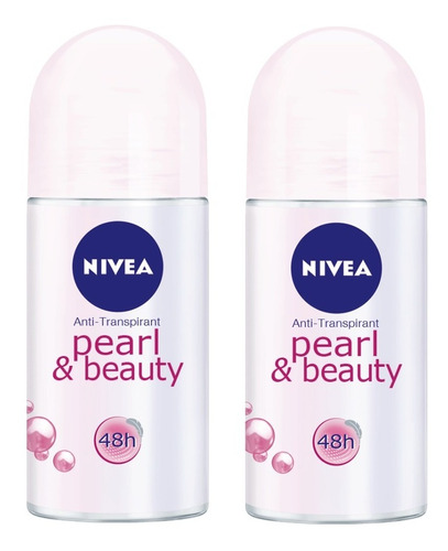 Desodorante Nivea En Rollon Pearl & Beauty X 2