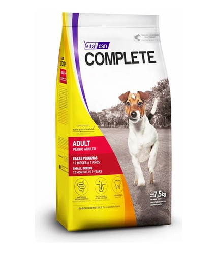 Alimento Vital Complete Adulto Raza Pequeña 7.5kg Maxscotas 