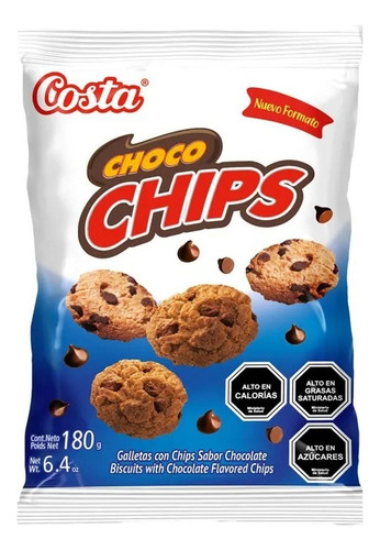 Galletas Costa Choco Chips Familiar 180 Grs