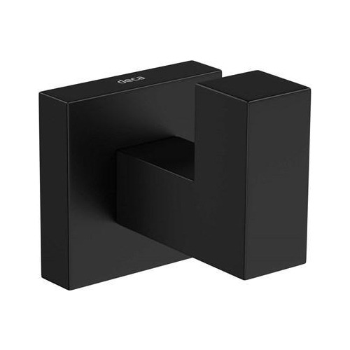 Cabide Quadratta Black Matte Deca - Preto, 40x50x47mm