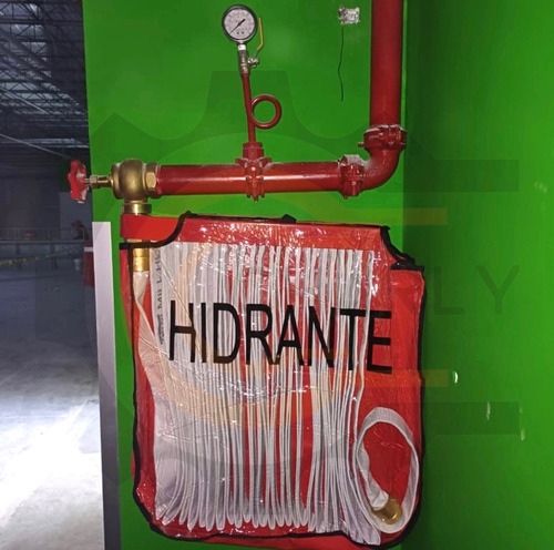 Kit Bolsa Hidrante Contra Incendio Manguera, Chiflon, Manome
